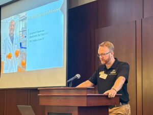 Josh Widhalm introducing Dr. Srinivas Makam.