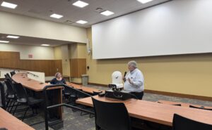 Dean of Agriculture Dr. Bernie Engel speaking about Dr. Linda Prokopy.