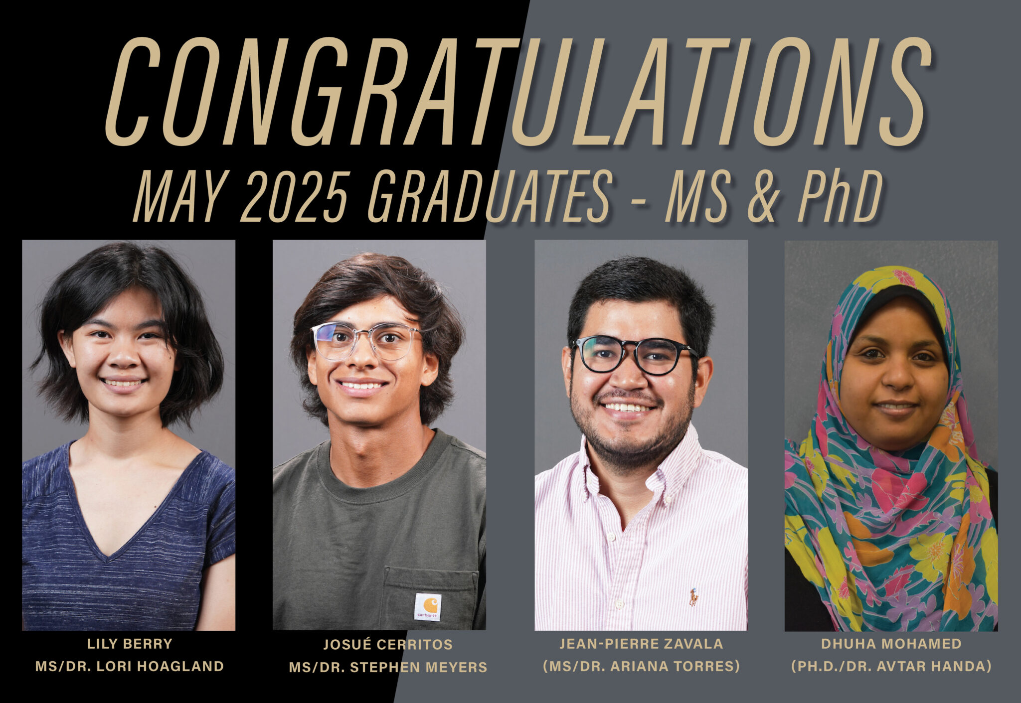 Congratulations to our May 2025 MS/PhD Graduates! | Purdue University ...