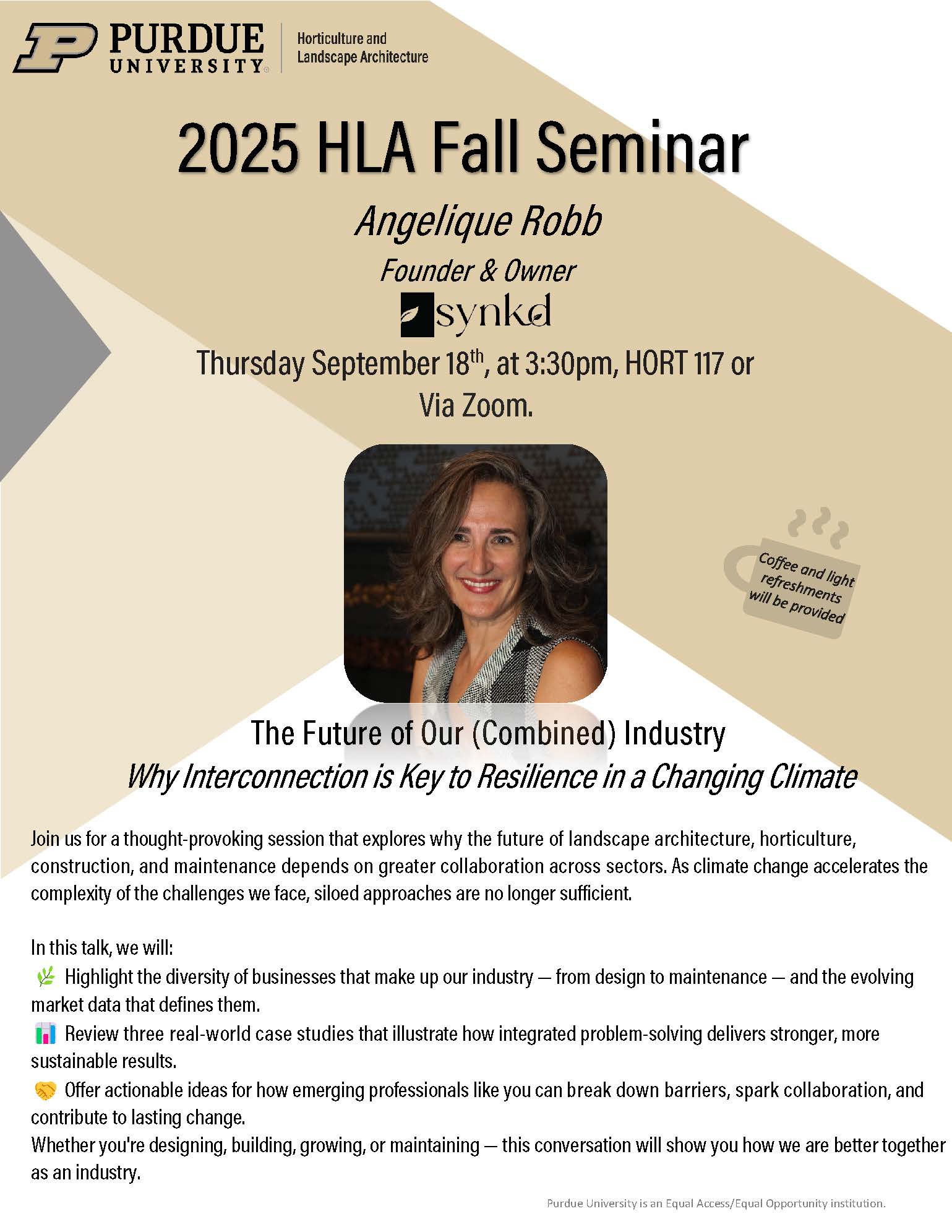HLA 2025 Fall Seminar – Angelique Robb, Founder and Owner of SYNKD