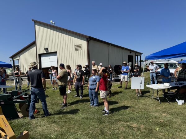 Attendees learn about weed control in potato production.
