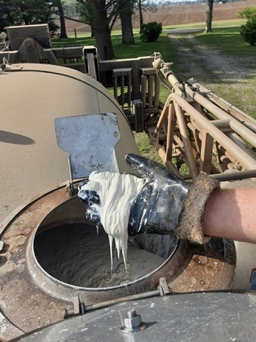 Fully mixed solution after following steps listed in text