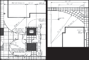 Sample Layout - Dimension plan with circular arcs.