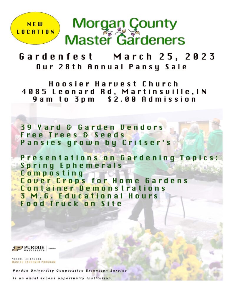Flyer for the Morgan County Master Gardeners' Gardenfest