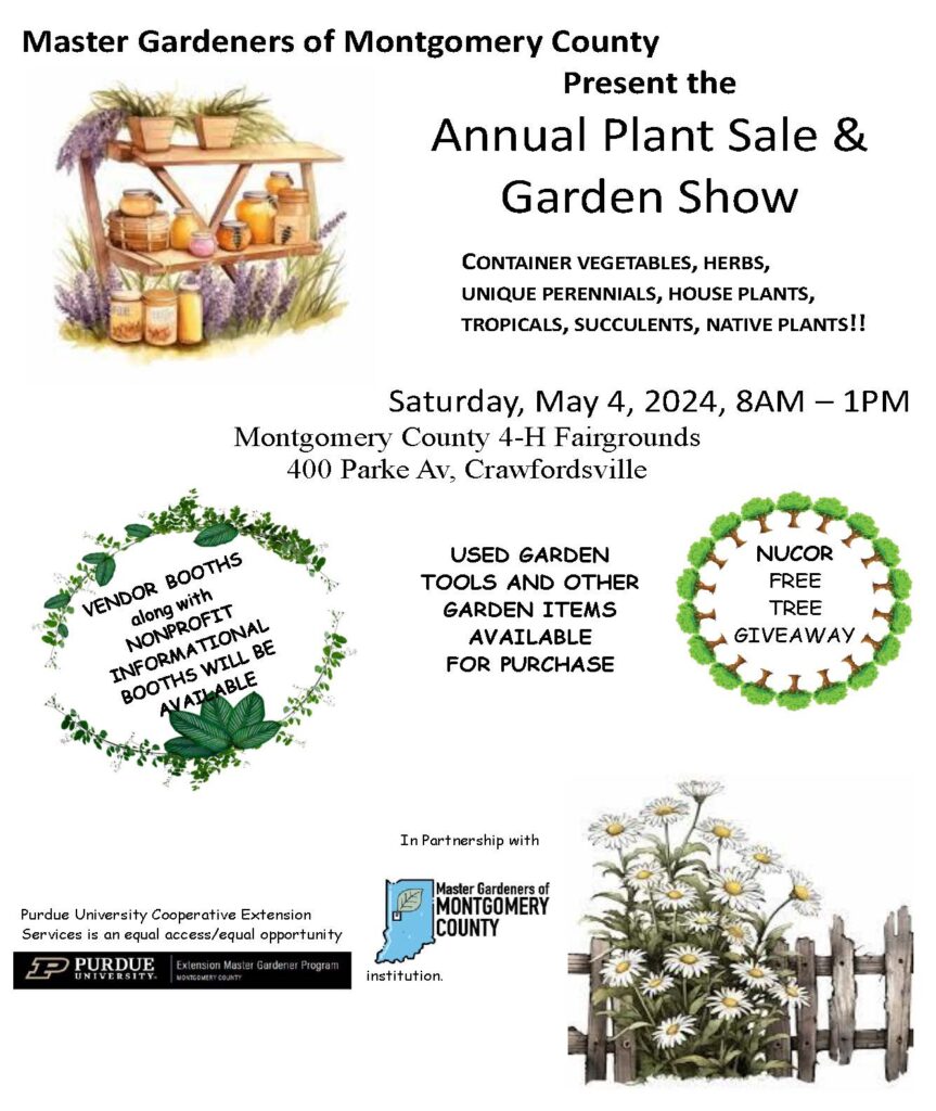 Master Gardeners of Montgomery County Annual Plant Sale and Garden Show flyer.