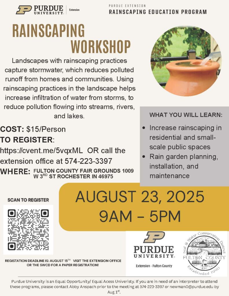 Flyer for Rainscaping Workshop in Fulton County