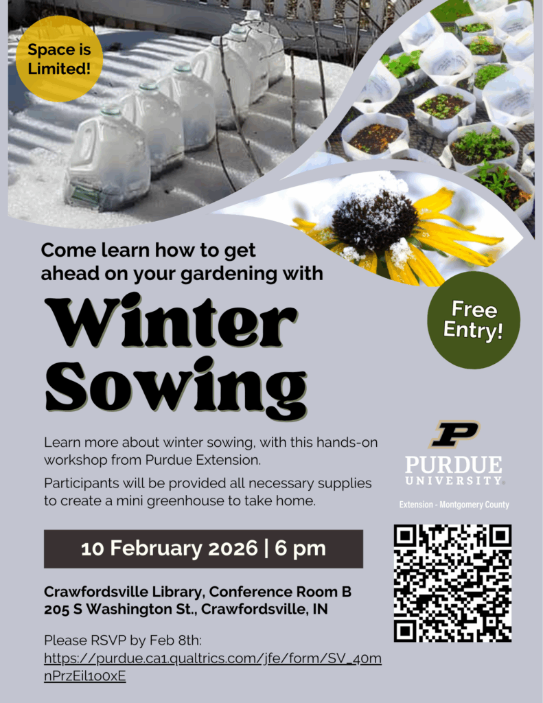 Flyer for Winter Sowing (information in text below)