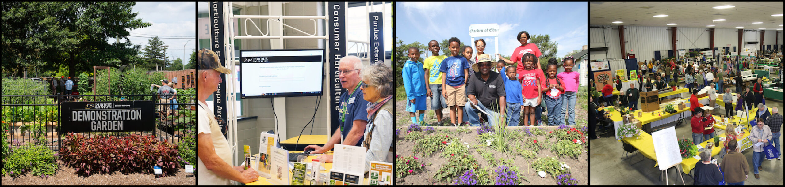 Collage photos of different Purdue EMG activities