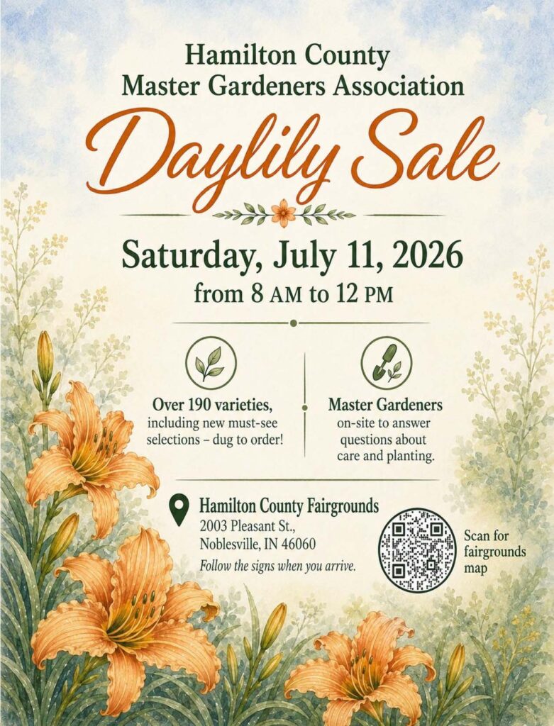 Hamilton County Master Gardeners Daylily Sale flyer