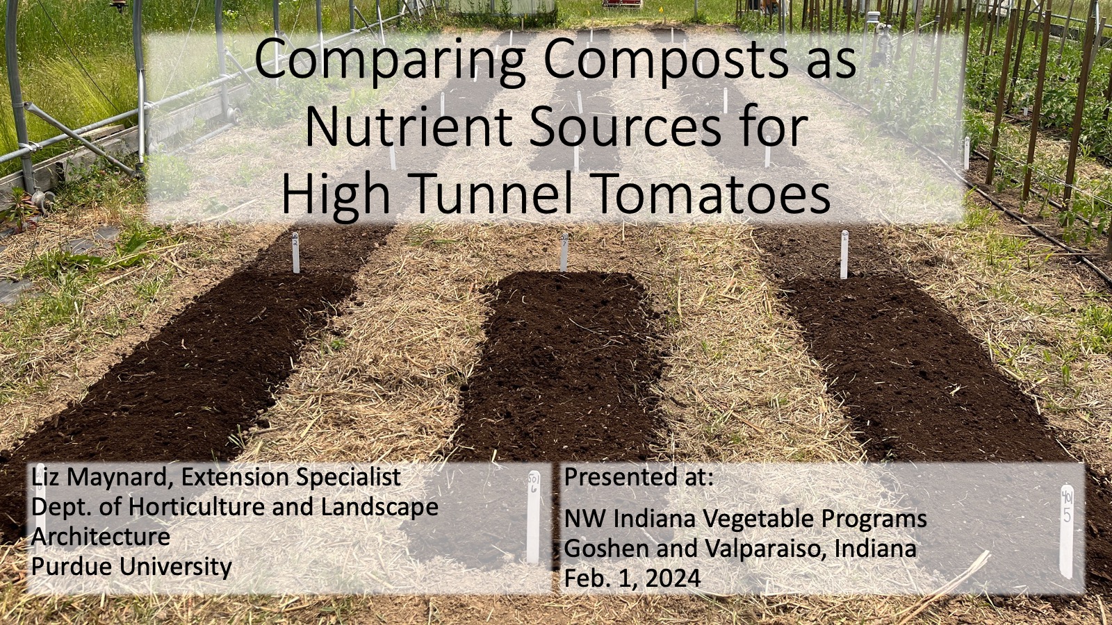 Comparing Composts as Nutrient Sources for High Tunnel Tomatoes ...