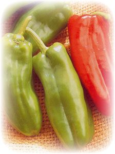 picture of four Italian grilling pepper "Giant Marconi"