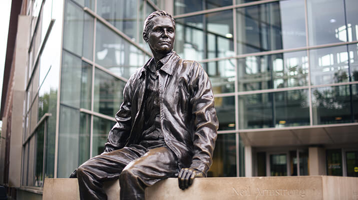 Purdue’s Neil Armstrong statue.