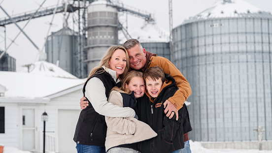 Bethany Gremel’s  family brave the cold during a wintry day on their farm. 
