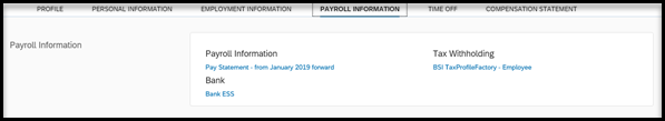 Payroll Information