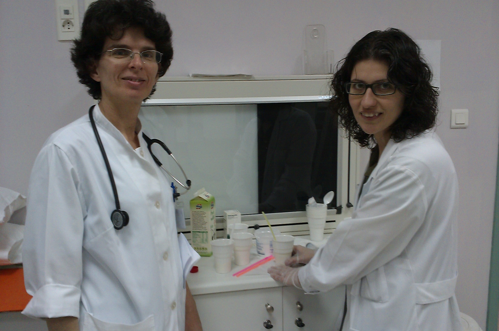 Drs. Markaki and Malandraki at the Radiology Department of Evangelismos Hospital