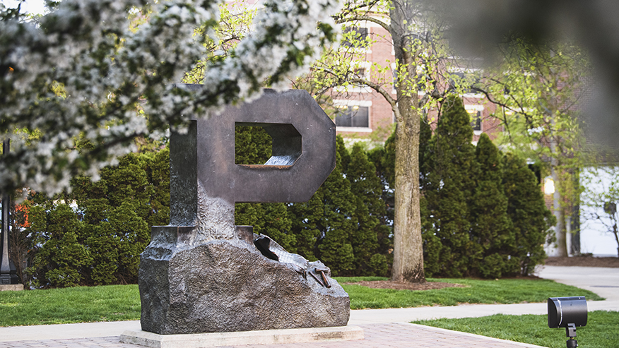 Purdue P sculpture