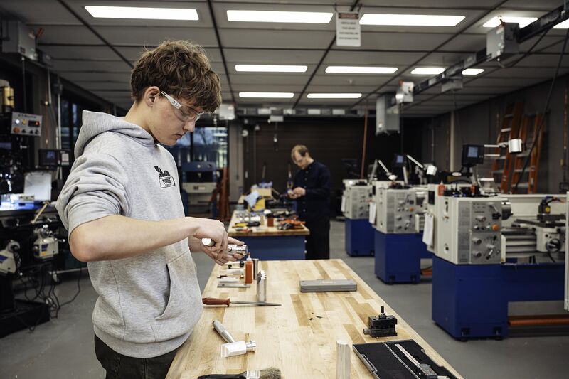 The new Manufacturing Studio in Indianapolis empowers Purdue Mechanical Engineering students to build personal projects and class-related prototypes. (Purdue University photo/Rebecca Robiños)