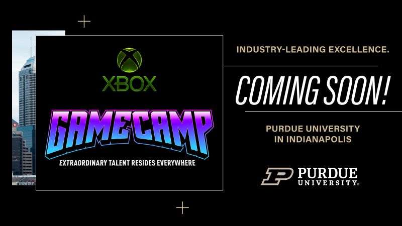 Purdue University in Indianapolis X box Game camp coming soon poster