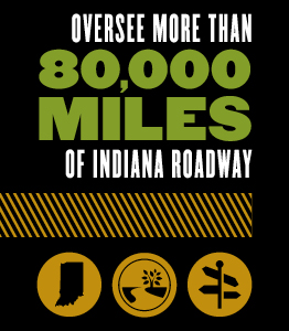 Oversee more than 80,000 miles of Indiana roadway