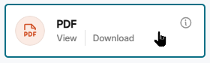 PDF format option with "View" and "Download" action links