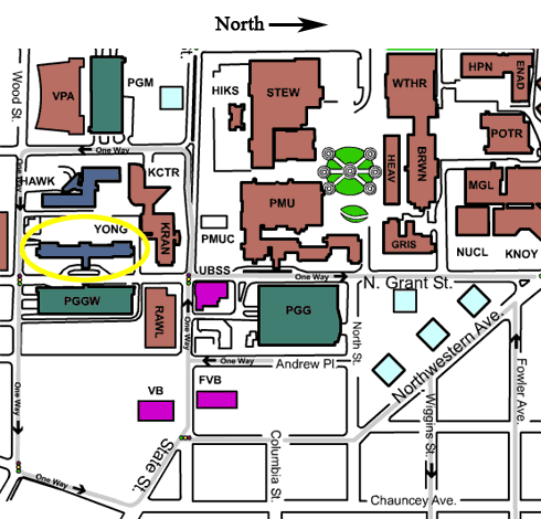 Map to Study Abroad Office 
