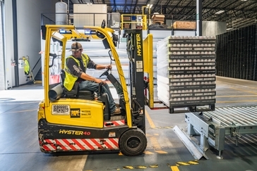 warehouse in a lean six sigma optimized supply chain
