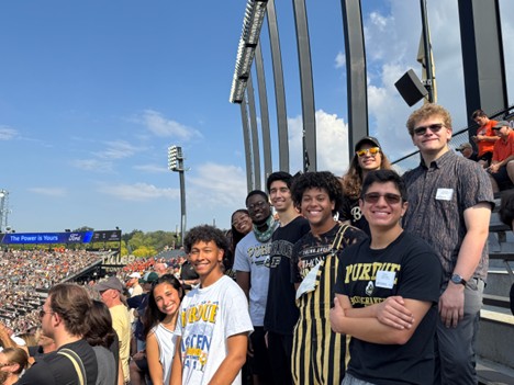BYTES LC students at a Purdue football game