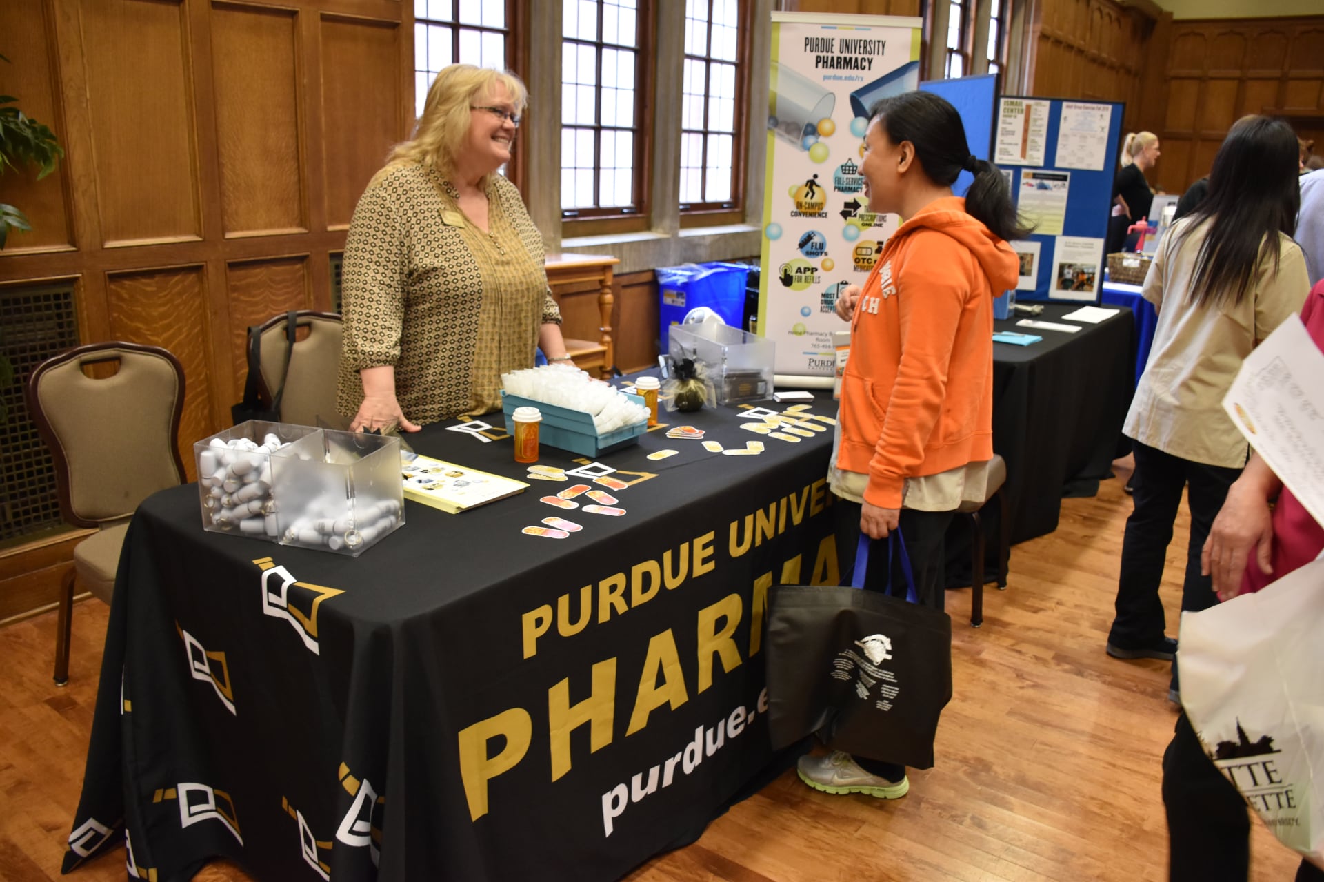 Purdue University Pharmacy provided a drug take-back service