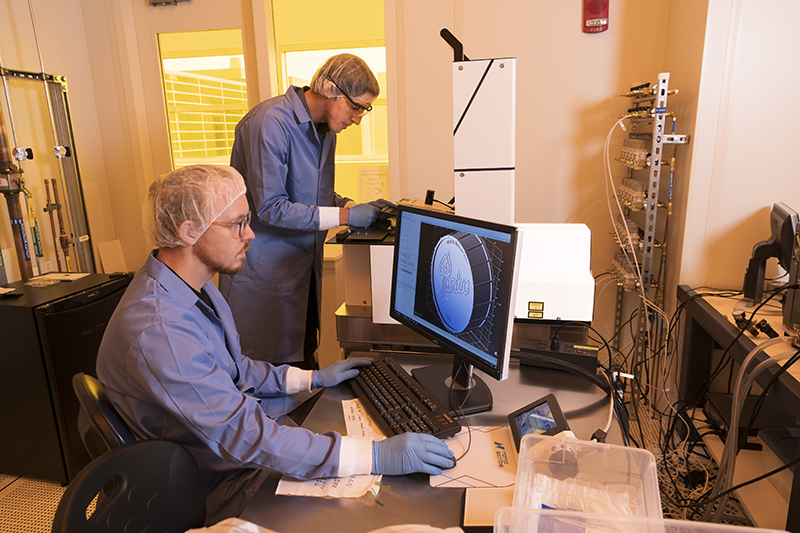 Researches working in the lab