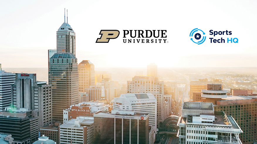 Purdue and Sports Tech HQ graphic