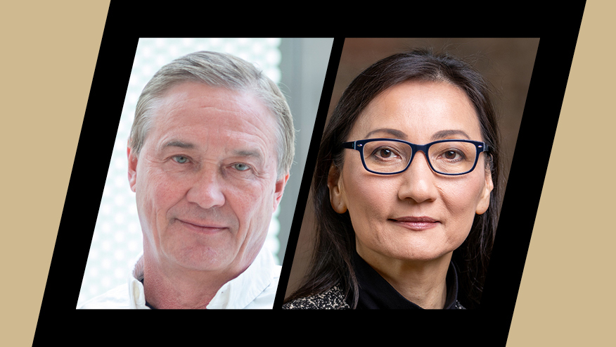 Graphic with side by side of man and woman 