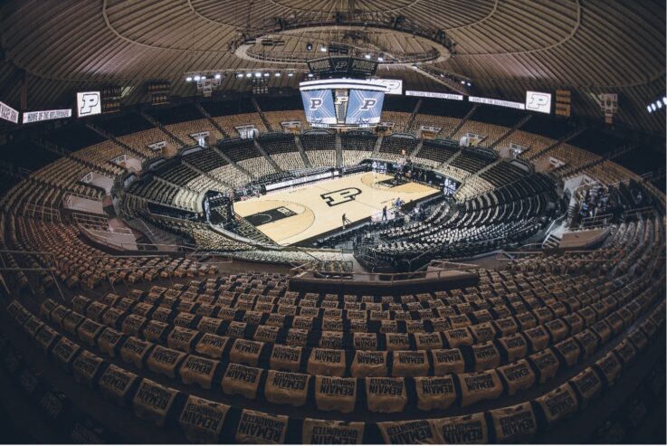 An empty Mackey Arena.