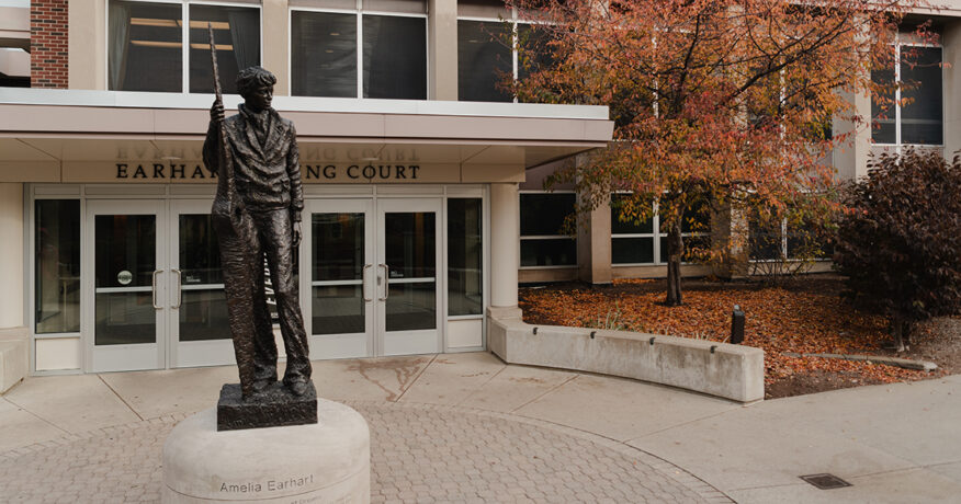 Exterior of Earhart residential hall