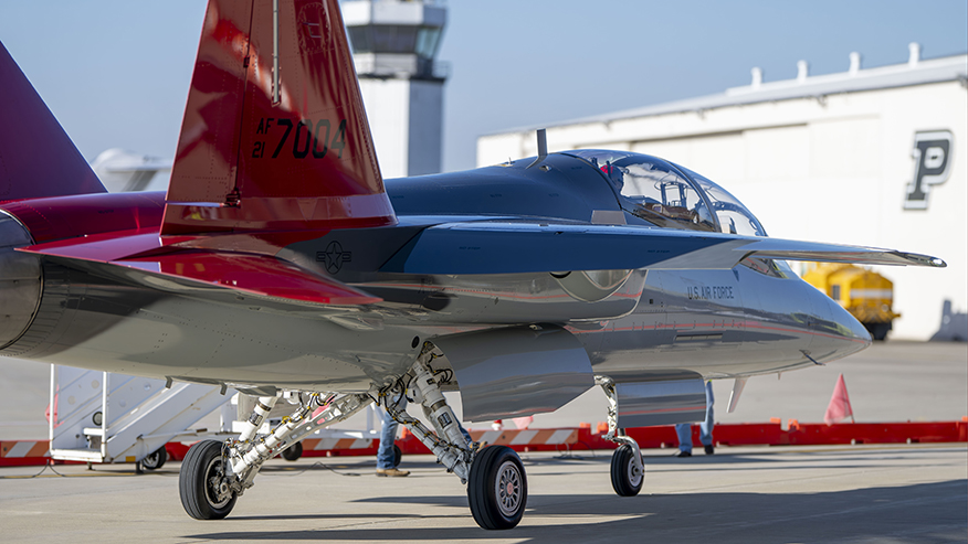 Jet trainer aircraft on tarmac