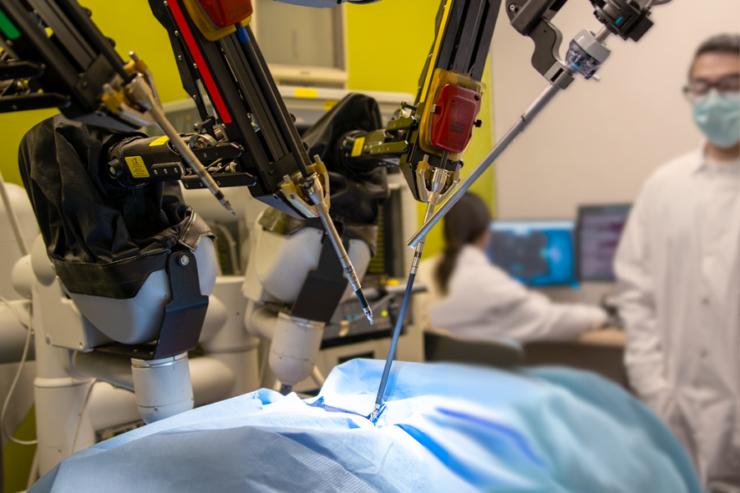 Surgical robot in operating room