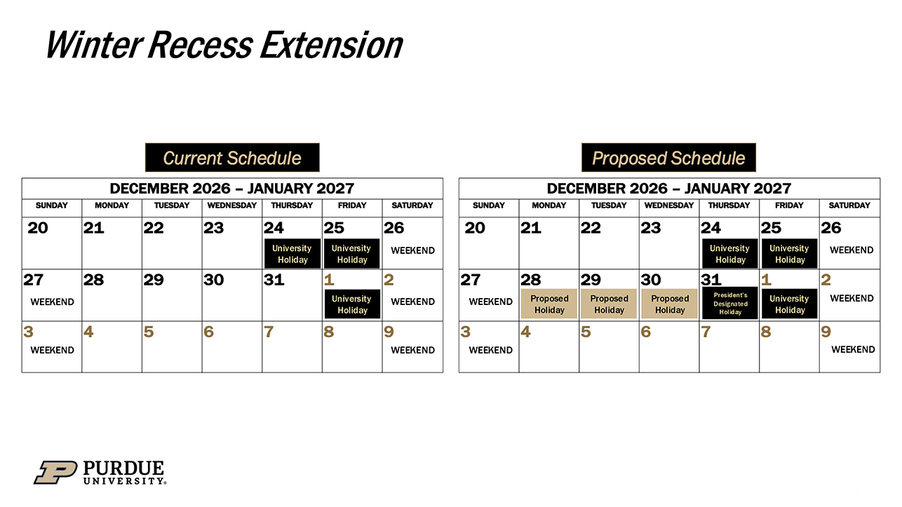 Purdue 2026 2027 Academic Calendar