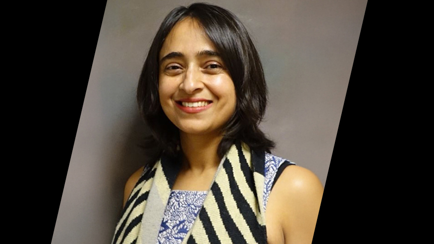 Somali Chaterji looks into the camera.