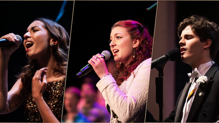 Graphic of 3 singers