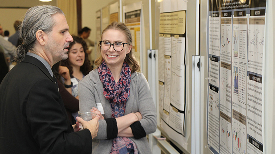 Two people in conversation