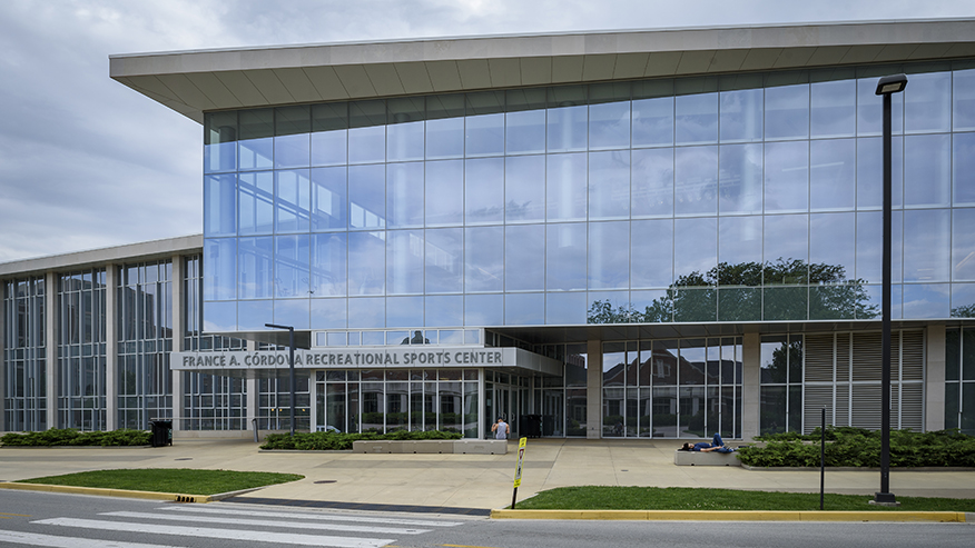 Exterior shot of Purdue's Córdova Recreational Sports Center