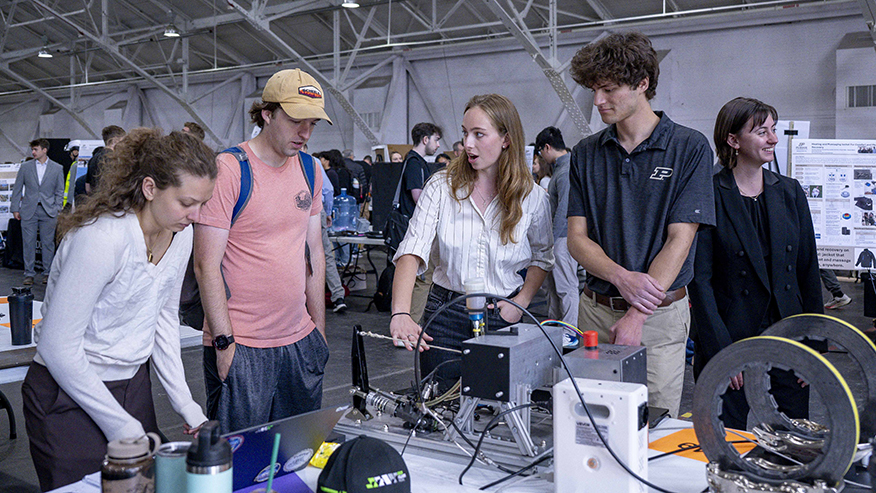 Students at expo
