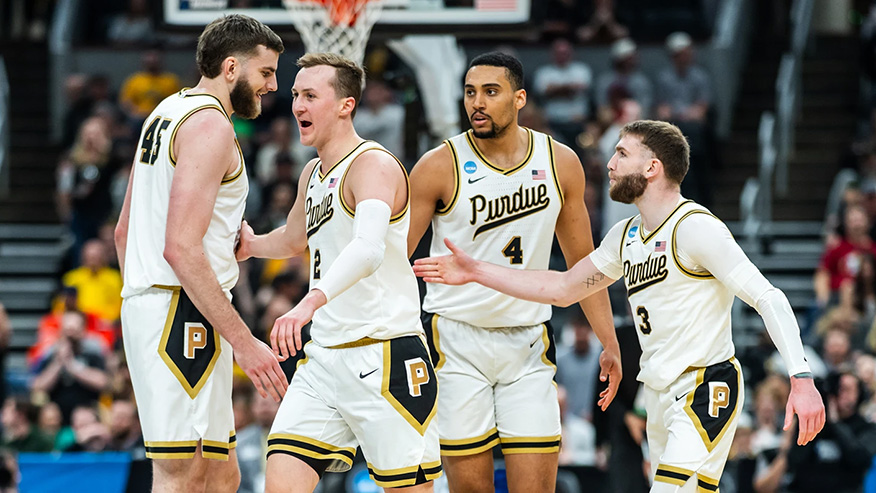 Group of Purdue basketball players