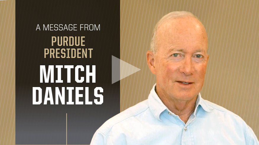 Graphic featuring Mitch Daniels