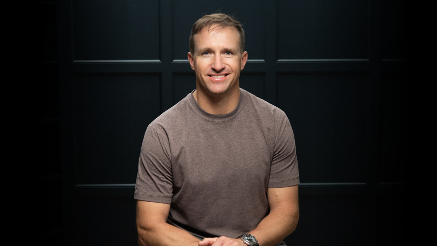 Drew Brees smiling for portrait