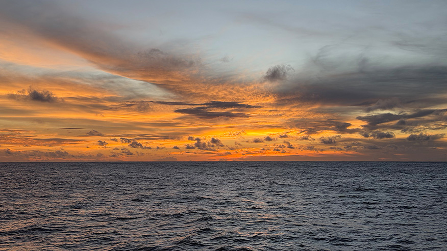 Sunset in the South Pacific