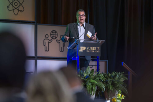 Keynote speaker Mike Dolan, senior vice president for legal and strategic programs at the Linux Foundation.