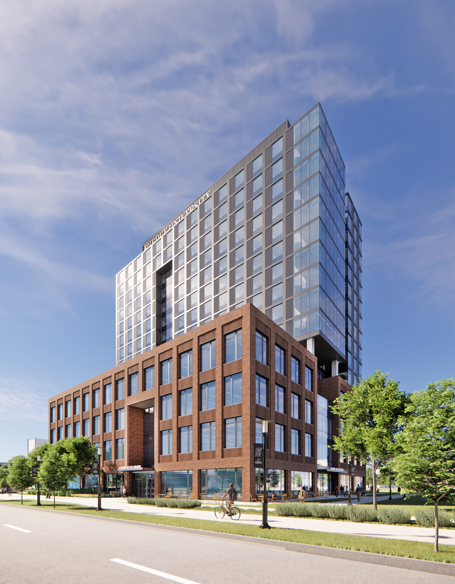 Academic Success Building Entry Rendering