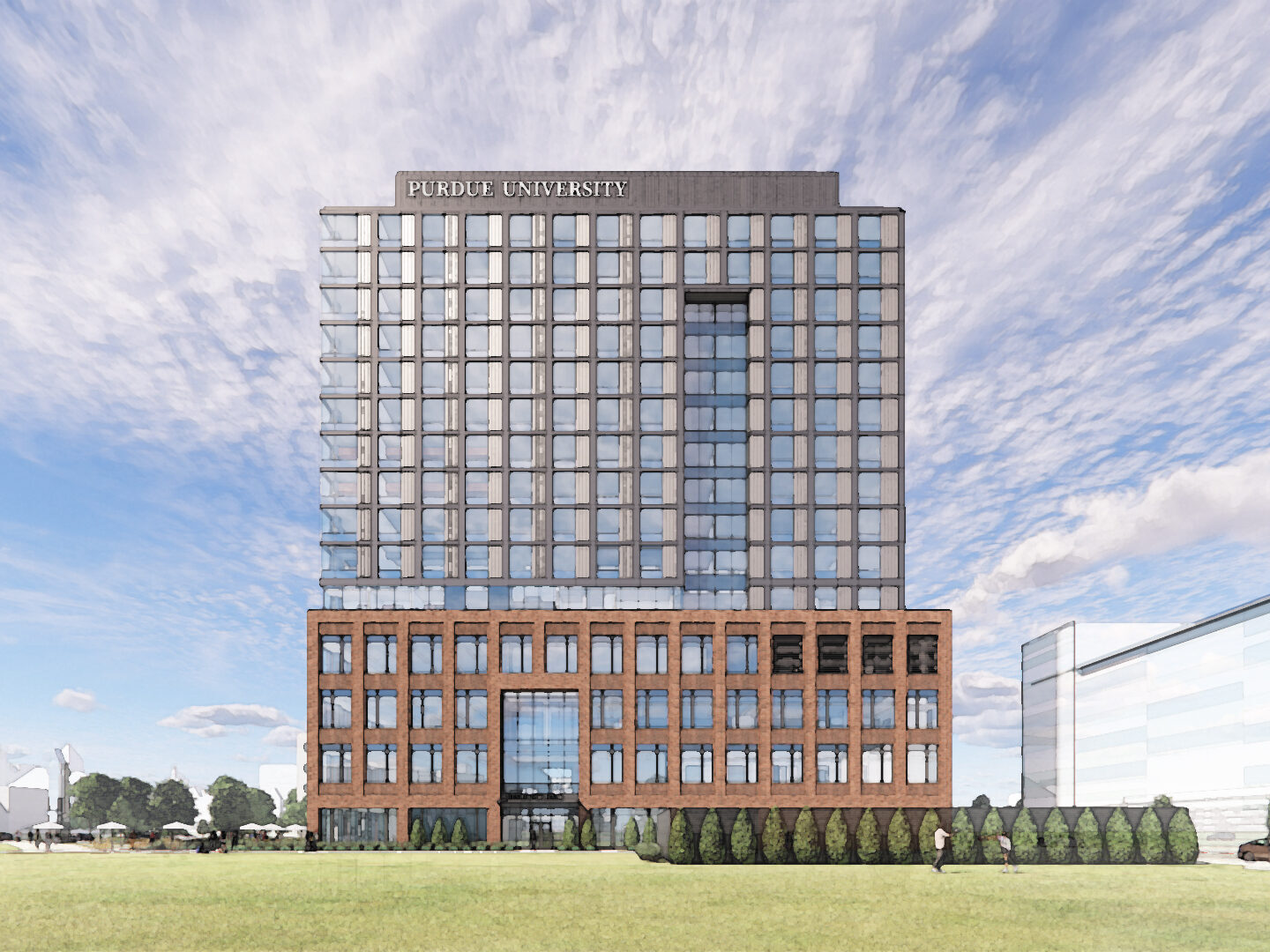 Academic Success Building North Elevation Rendering