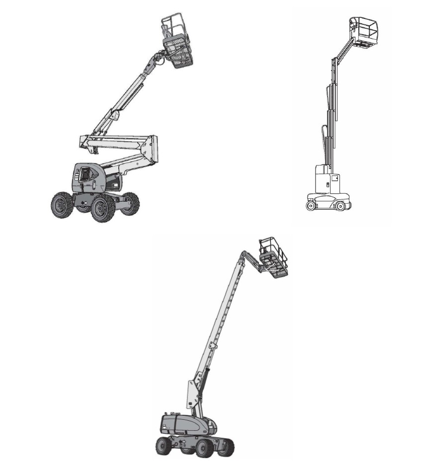 This image shows examples of Type 3, Group B MEWP.