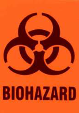 Biohazard Warning Label 